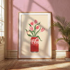 Coke and Tulips Print: Coke Lover's Wall Art