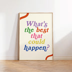 Positive Quote Wall Art, Colourful Print