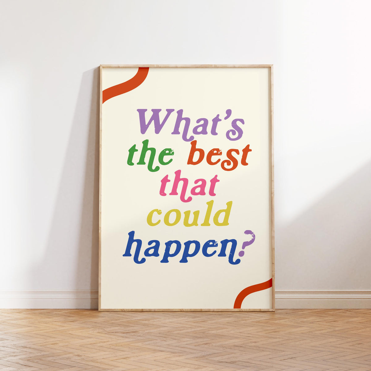 Positive Quote Wall Art, Colourful Print