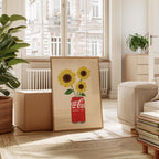 Coke and Sunflowers Print: Coke Lover's Kitchen Wall Art