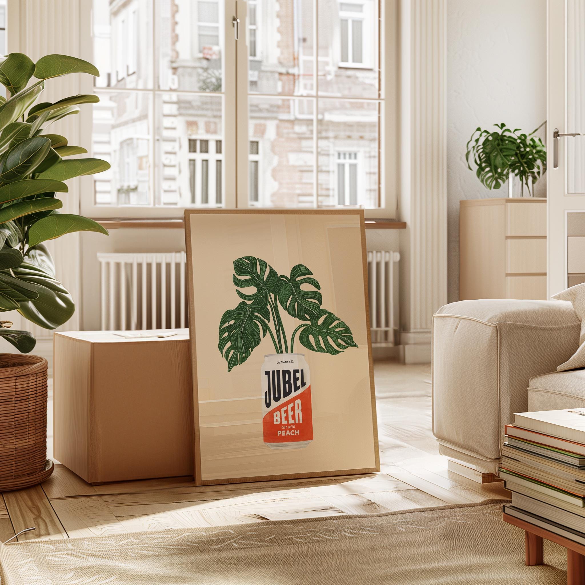 Peach Jubel Beer Print: Trendy Wall Art