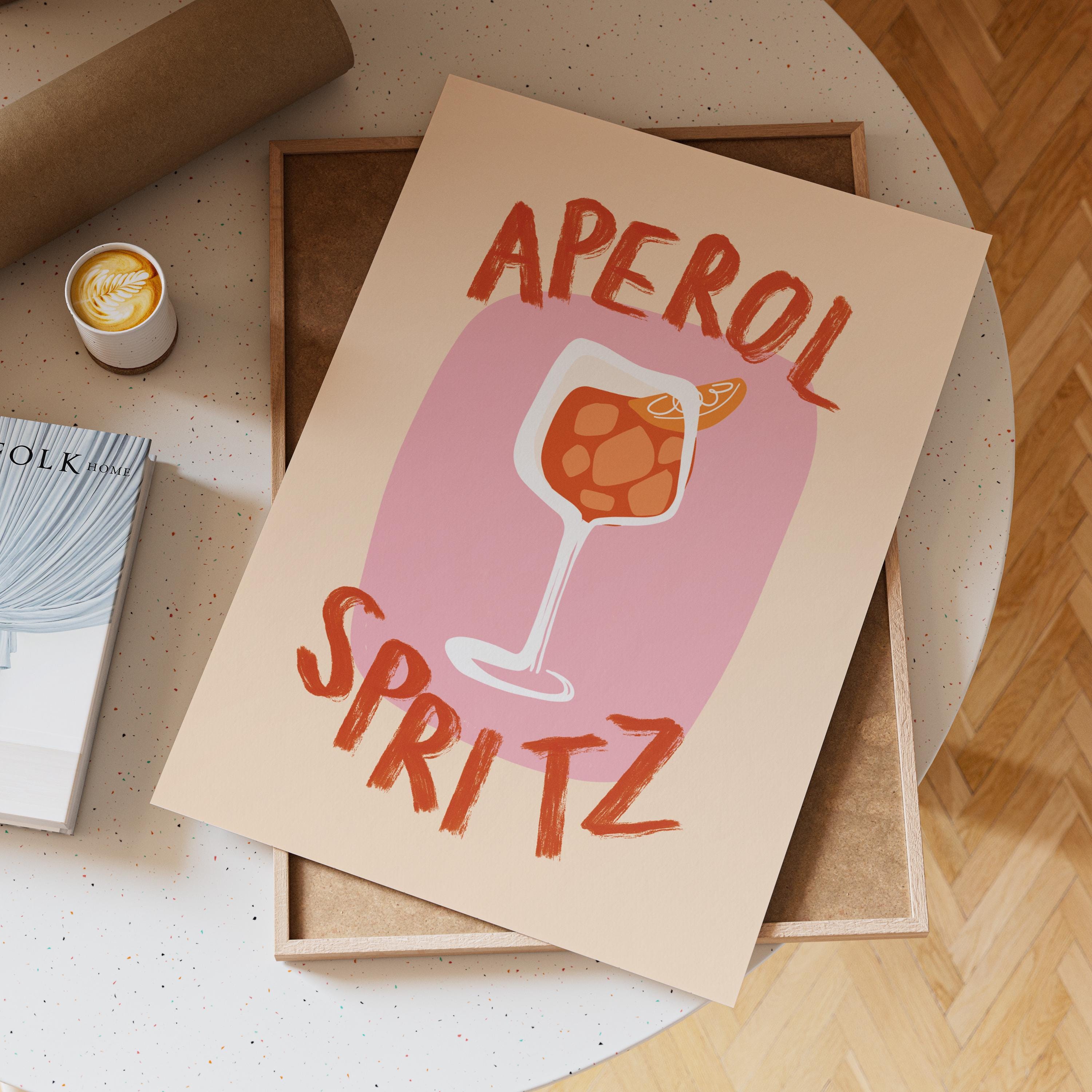 Aperol Spritz Print, Fun Kitchen Wall Art