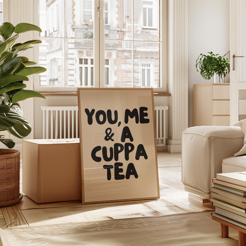 You Me & A Cuppa Tea Print: Kitchen Wall Art