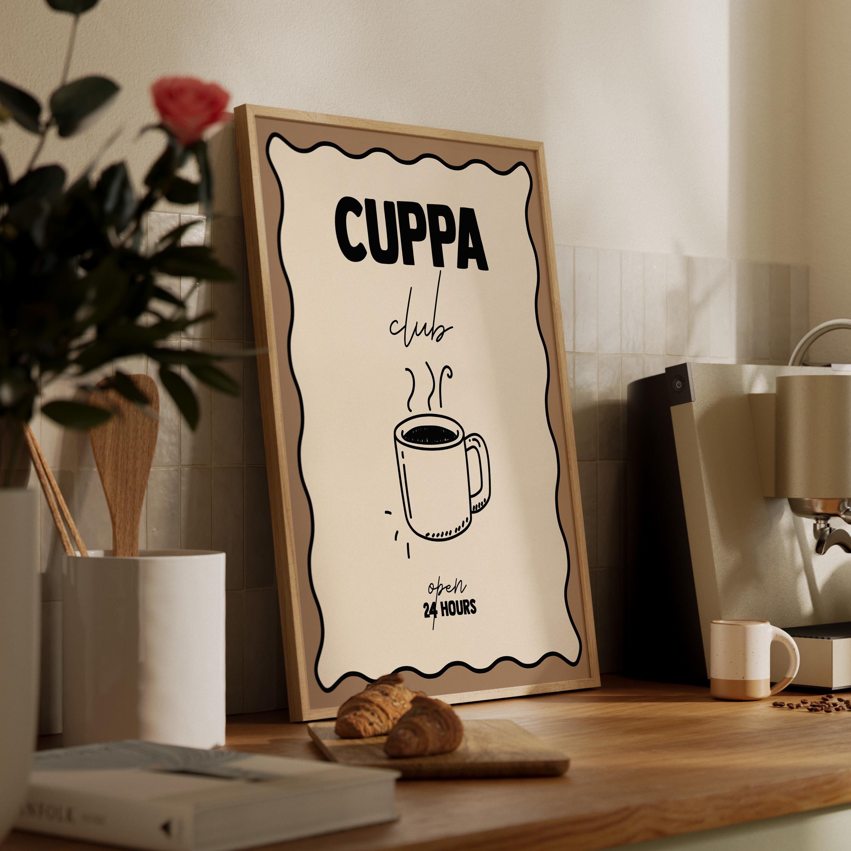 Cuppa Club Tea Print: Kitchen Wall Art