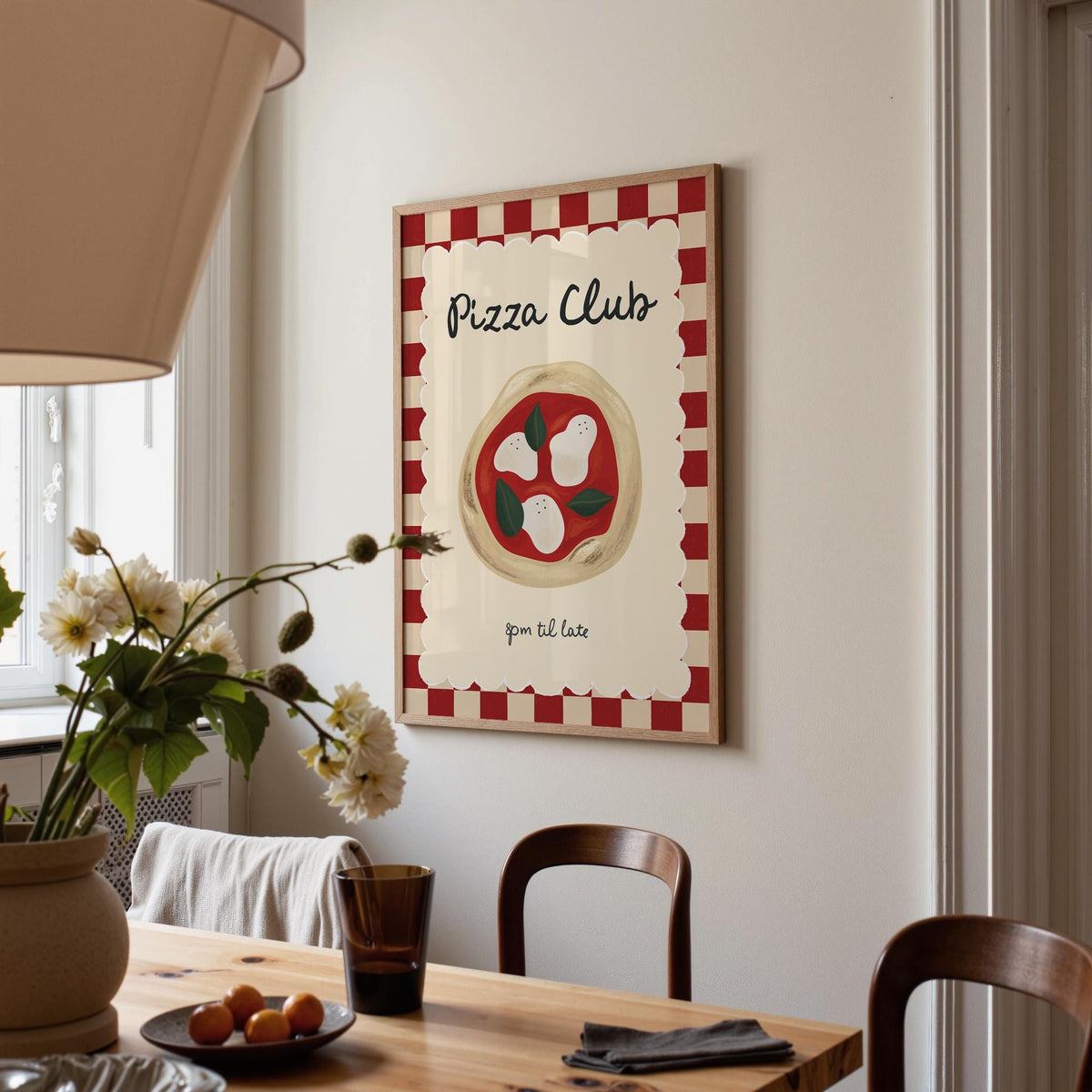 Pizza Club Print, Fun Kitchen Wall Art