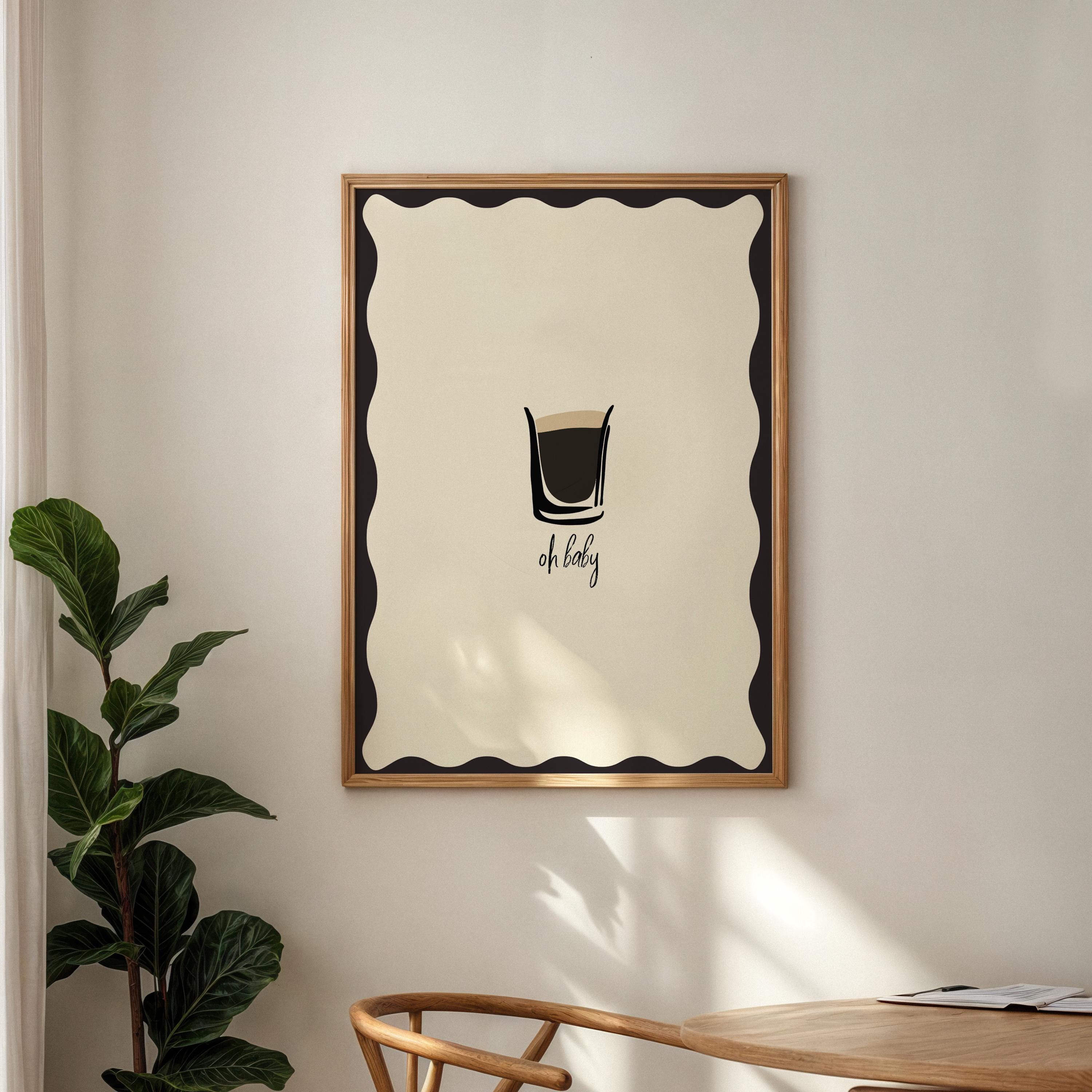 Baby Guinness Shot Print: Kitchen Bar Wall Art