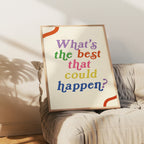 Positive Quote Wall Art, Colourful Print