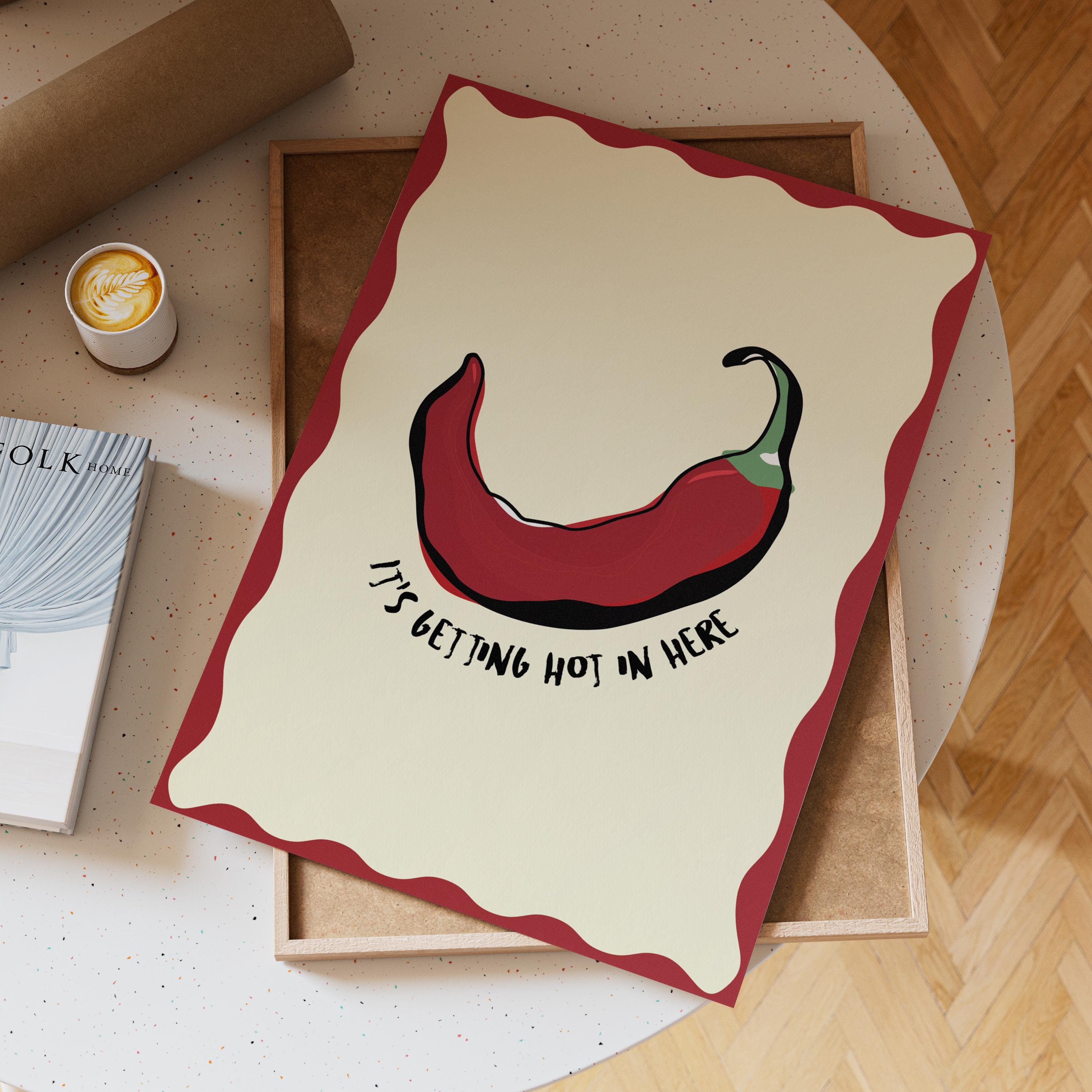 Spicy Chilli Pepper Kitchen Print: Hot Stuff Wall Art