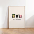 Tequila & Baby Guinness Shot Print: Bar Kitchen Wall Art