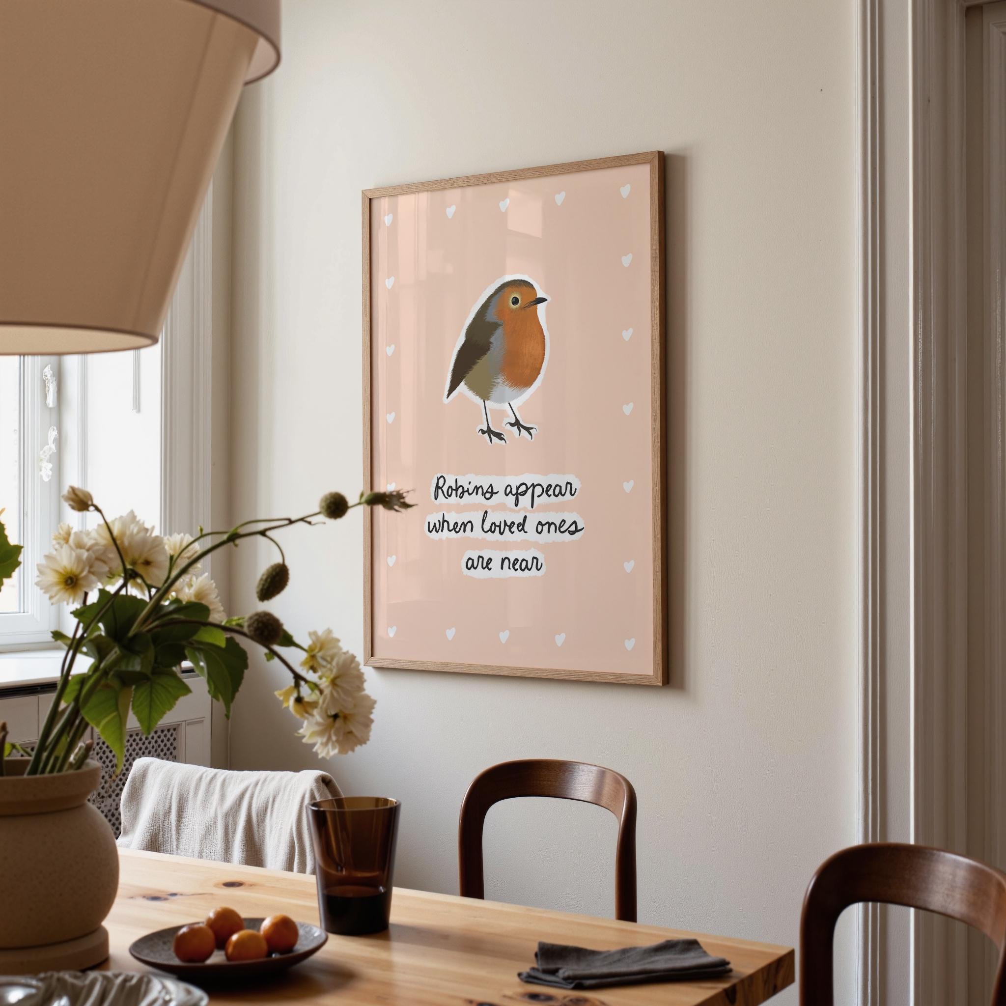 Robins Appear When: Loved One Robin Print, Thinking of you gift