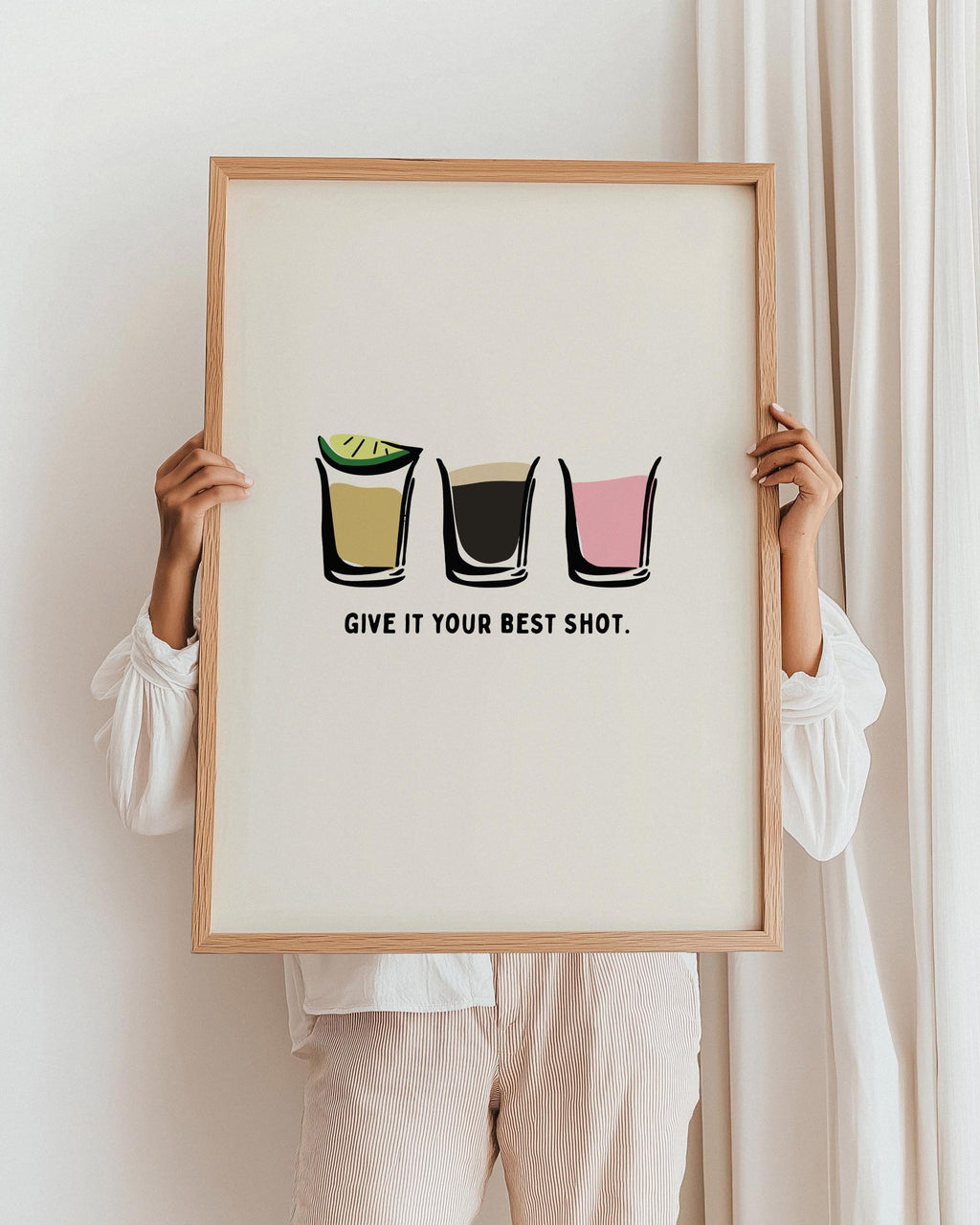 Tequila & Baby Guinness Shot Print: Bar Kitchen Wall Art