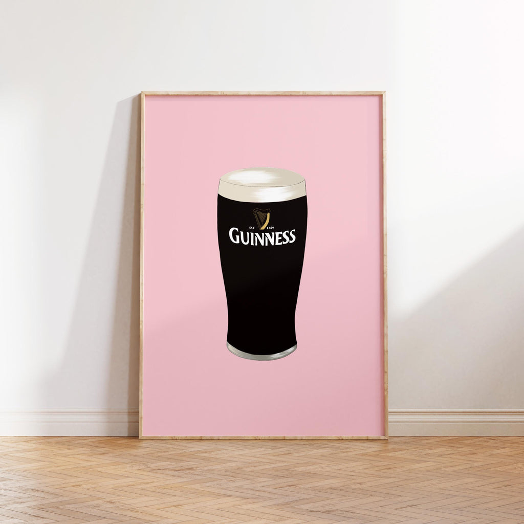 Guinness Beer Print: Home Bar Wall Art