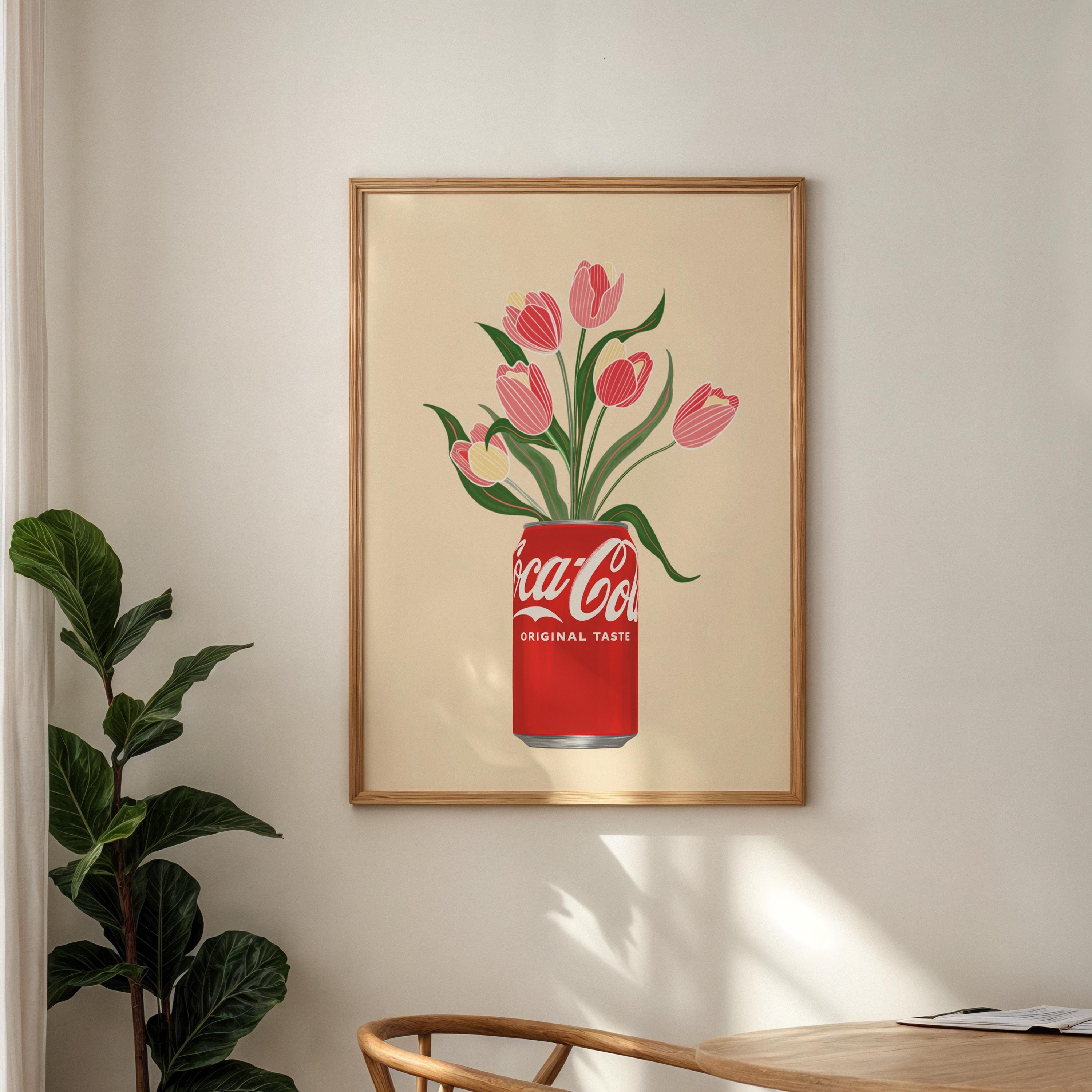 Coke and Tulips Print: Coke Lover's Wall Art