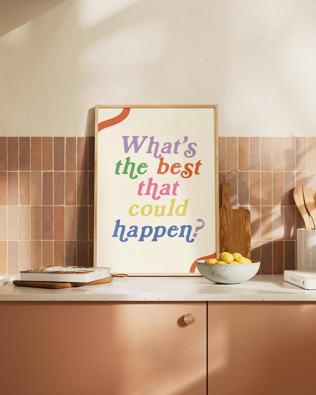 Positive Quote Wall Art, Colourful Print