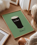 Guinness Beer Print: Home Bar Wall Art