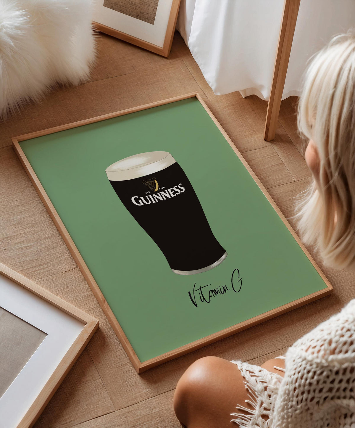 Guinness Beer Print: Home Bar Wall Art