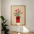Coke Zero & Tulips Print: Fun Kitchen Wall Art