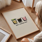 Tequila & Baby Guinness Shot Print: Bar Kitchen Wall Art