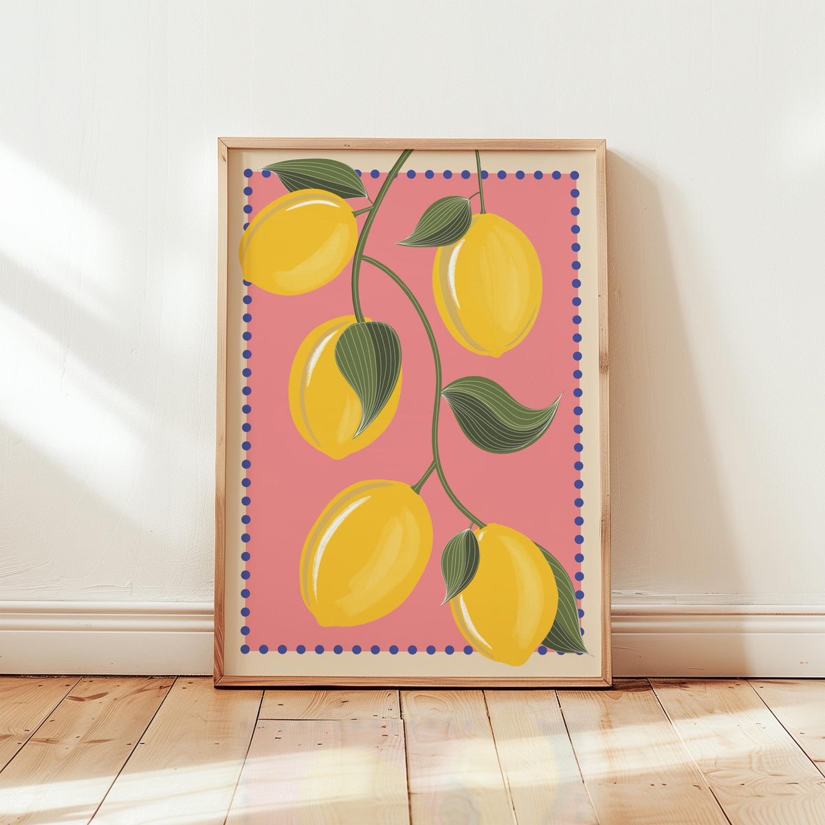 Lemon Kitchen Print: Bright Colorful Wall Art