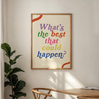 Positive Quote Wall Art, Colourful Print
