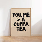 You Me & A Cuppa Tea Print: Kitchen Wall Art