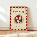 Pizza Club Print, Fun Kitchen Wall Art
