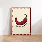 Spicy Chilli Pepper Kitchen Print: Hot Stuff Wall Art