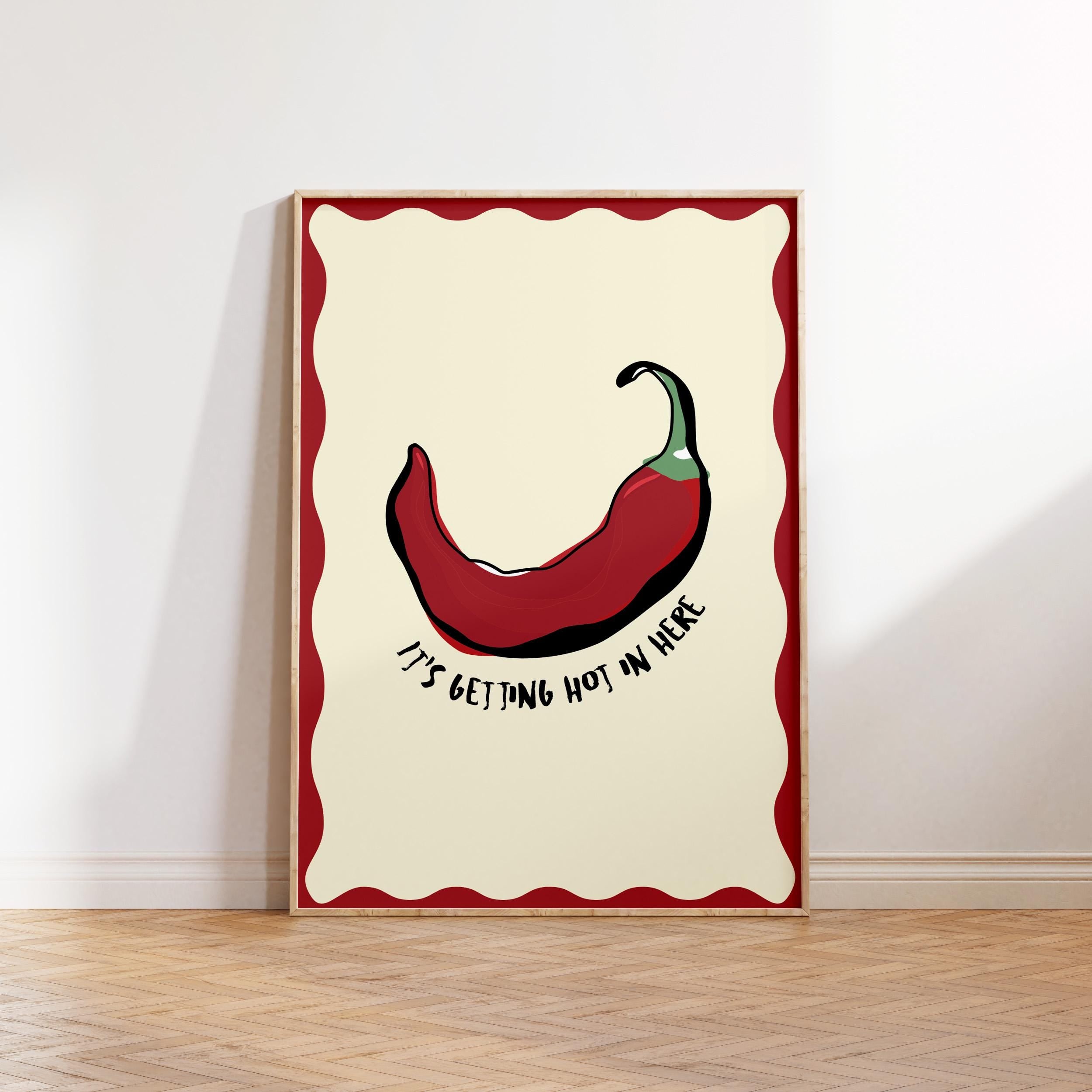 Spicy Chilli Pepper Kitchen Print: Hot Stuff Wall Art