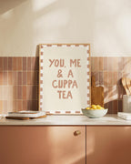 You Me & A Cuppa Tea Print: Kitchen Wall Art