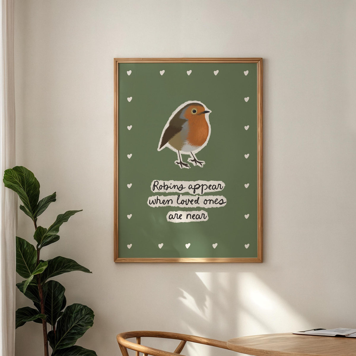 Robins Appear When: Loved One Robin Print, Thinking of you gift