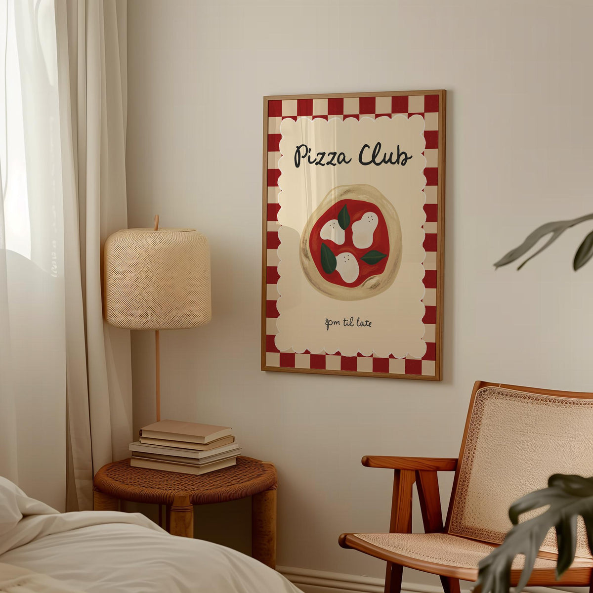 Pizza Club Print, Fun Kitchen Wall Art