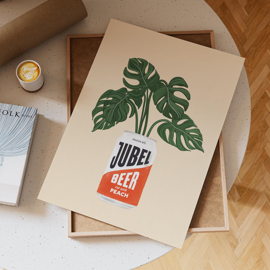 Peach Jubel Beer Print: Trendy Wall Art