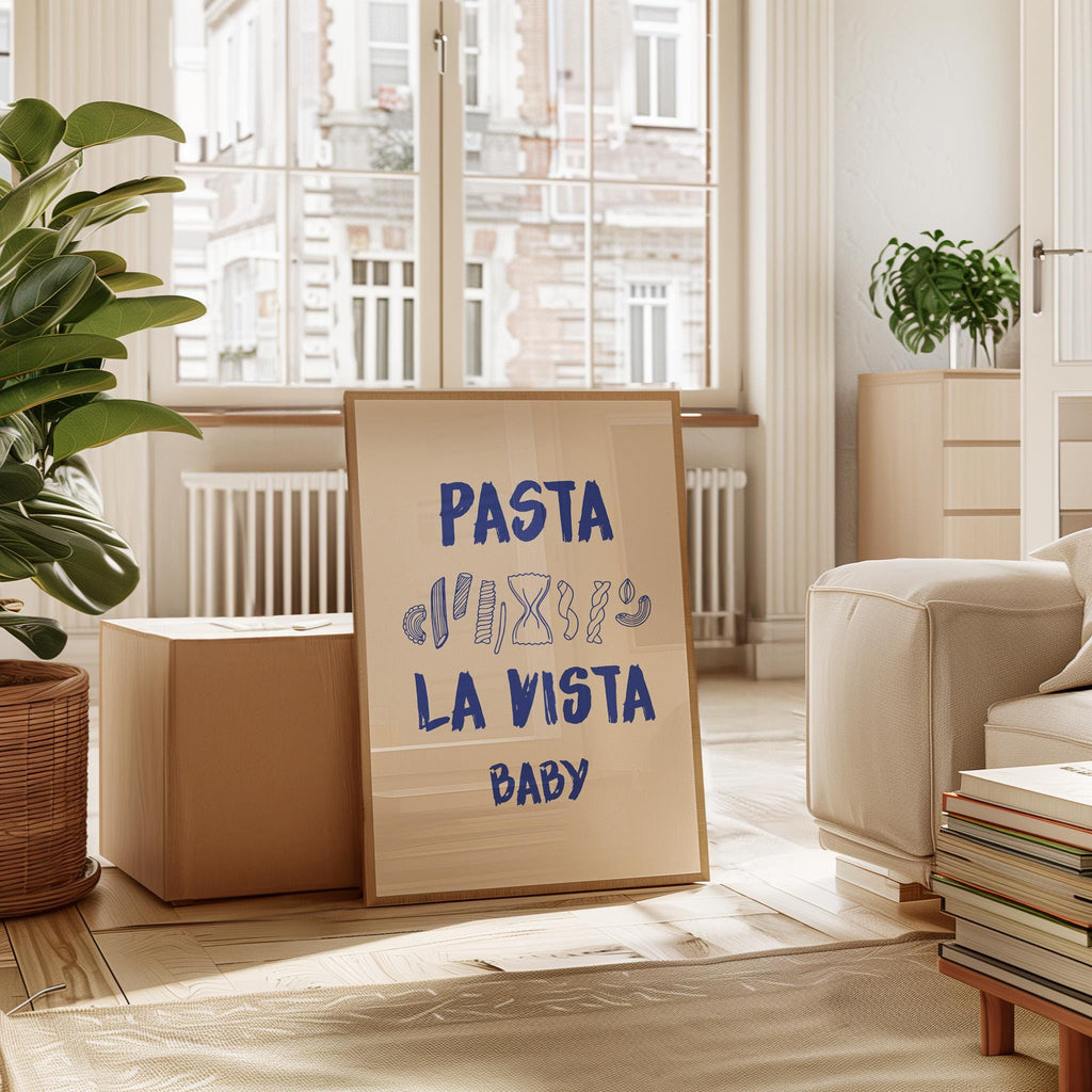 Pasta La Vista Kitchen Print: Fun Wall Art
