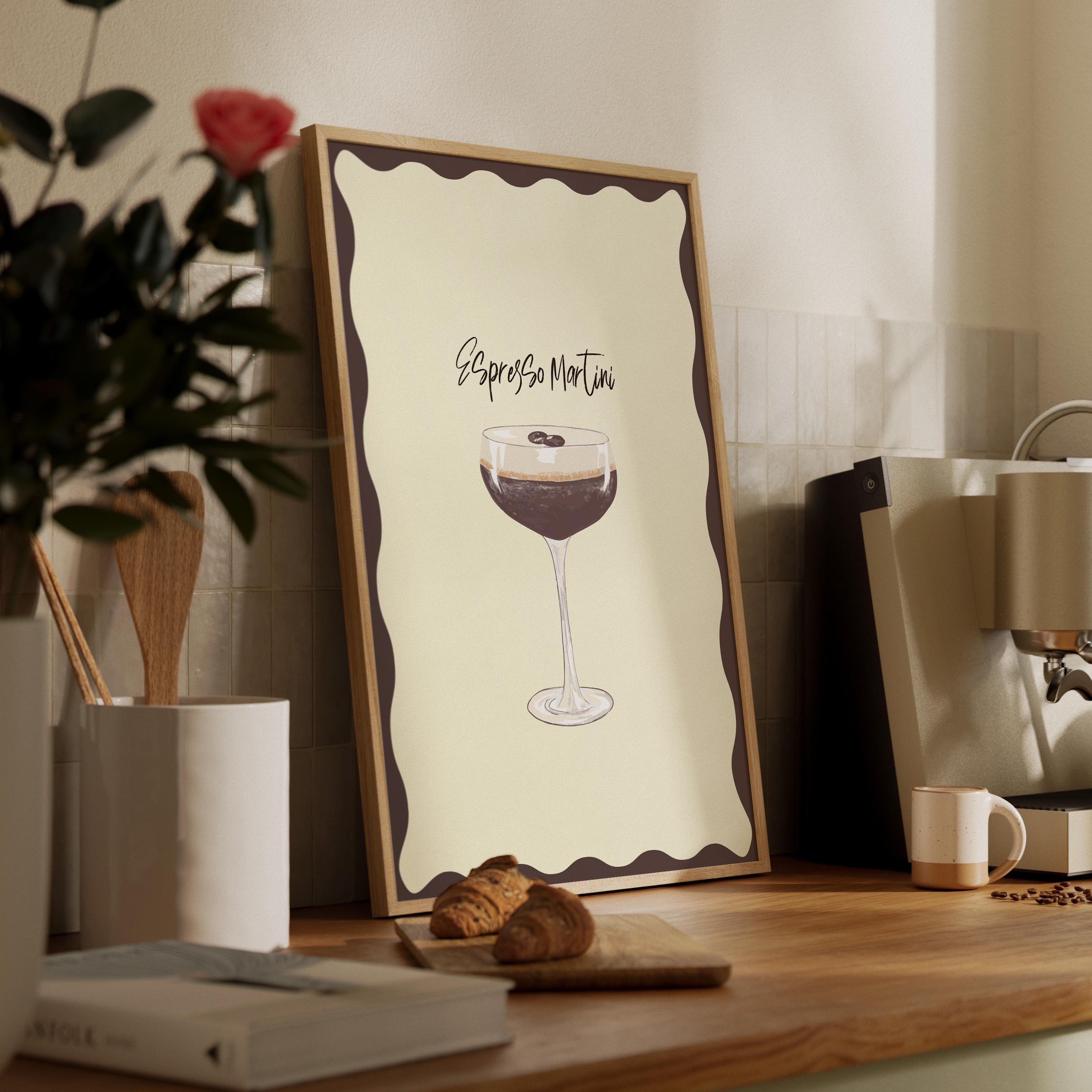 Espresso Martini Print: Kitchen Bar Wall Art (Unframed)