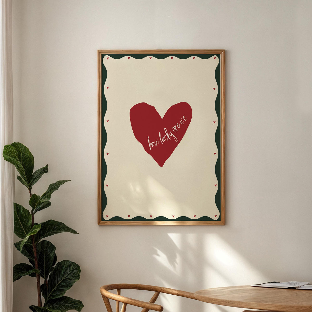 Lucky Heart Wall Print: Trendy Home Decor