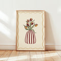 Autumn Tulip Print: Modern Floral Wall Art