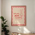 London Marathon 2025 Print: Hot Girls Run, Marathon Gift