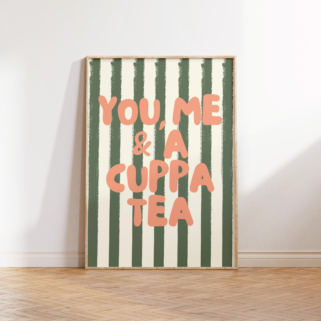You Me & A Cuppa Tea Print: Kitchen Wall Art