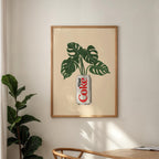 Diet Coke & Monstera Plant Print: Fun Kitchen Wall Art