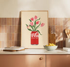 Coke and Tulips Print: Coke Lover's Wall Art
