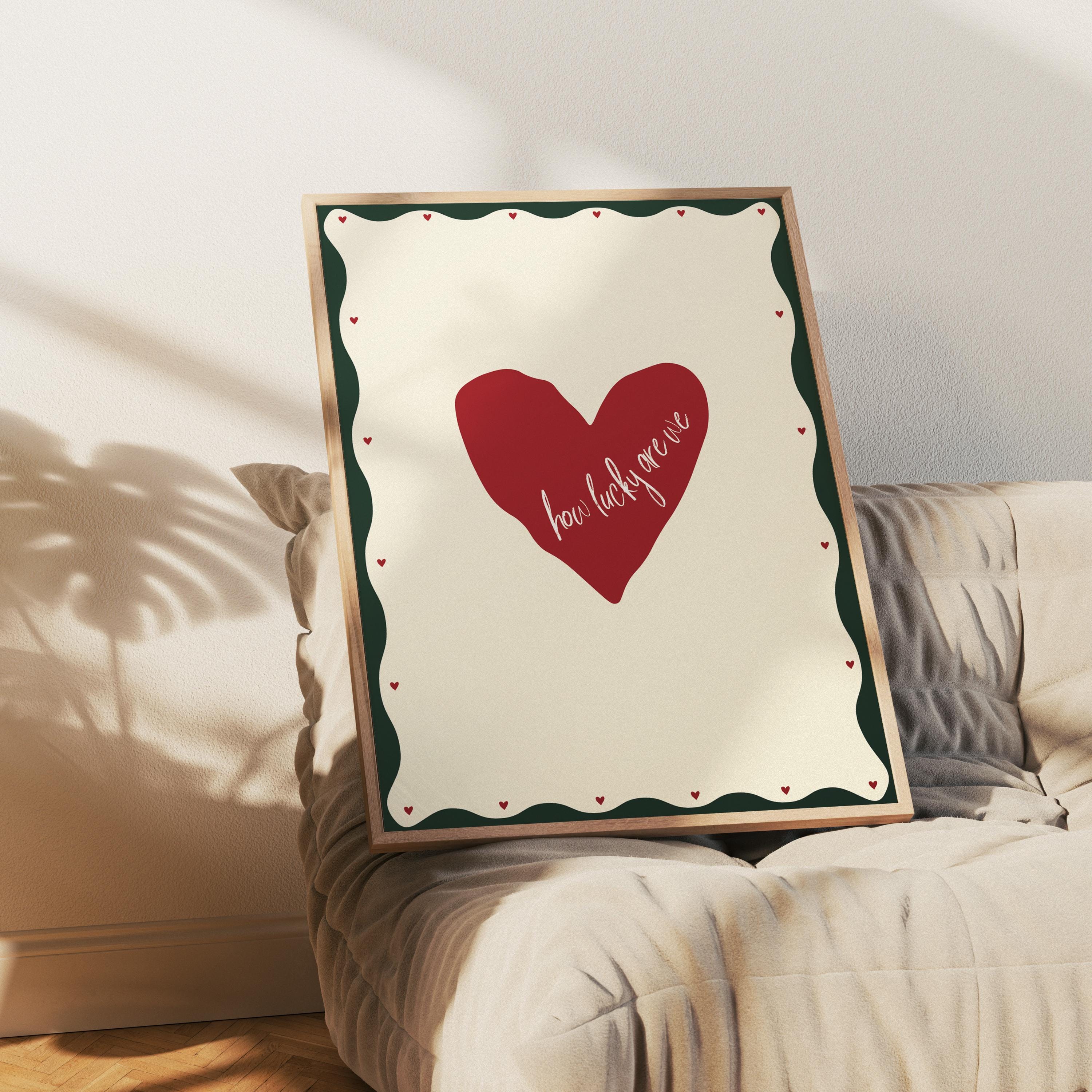 Lucky Heart Wall Print: Trendy Home Decor