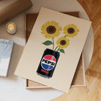 Pepsi Max Inspired Sunflower Print: Fun Kitchen Wall Art