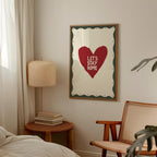 Let's Stay Home Print: Cosy Heart Art, New Home Decor