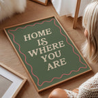Home Is Where You Are Print: Family Wall Decor
