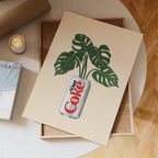 Diet Coke & Monstera Plant Print: Fun Kitchen Wall Art