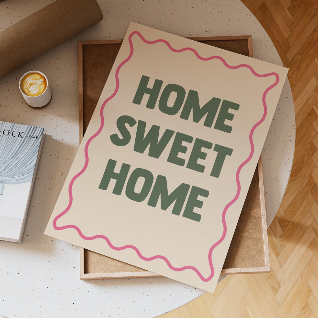 Home Sweet Home Print: Modern Wall Decor