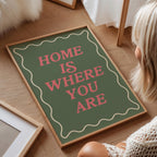 Home Is Where You Are Print: Family Wall Decor
