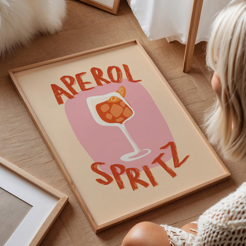 Aperol Spritz Print, Fun Kitchen Wall Art