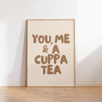 You Me & A Cuppa Tea Print: Kitchen Wall Art
