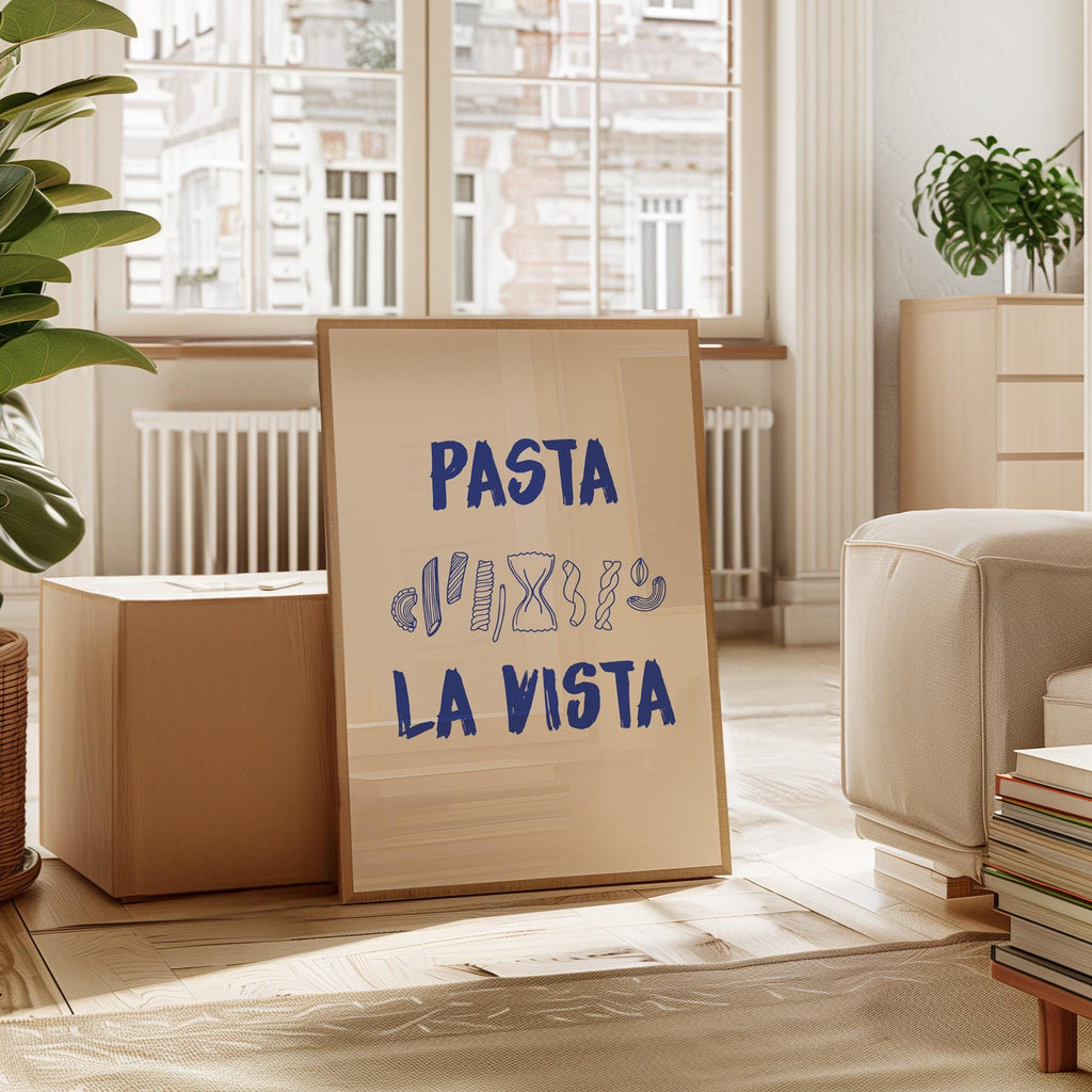 Pasta La Vista Kitchen Print: Fun Wall Art